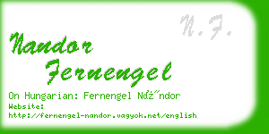 nandor fernengel business card